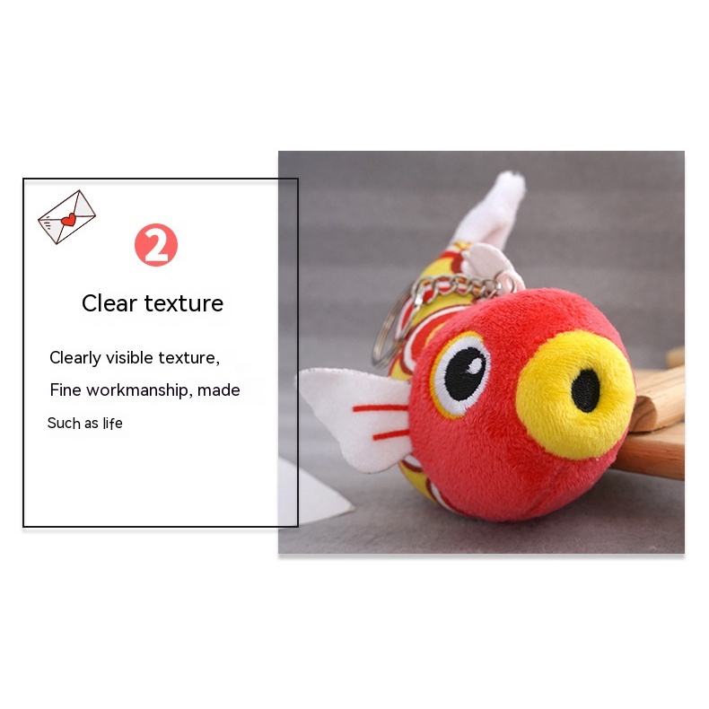 Móc Khóa Hình Cá Koi Nhồi Bông Dễ Thương