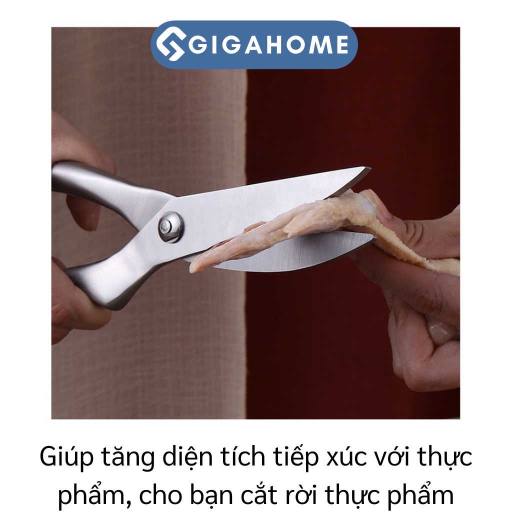 Kéo Nhà Bếp Cắt Gà, Cá Đa Năng GIGAHOME Lưỡi Cong Có Móc Khóa Cài 9447