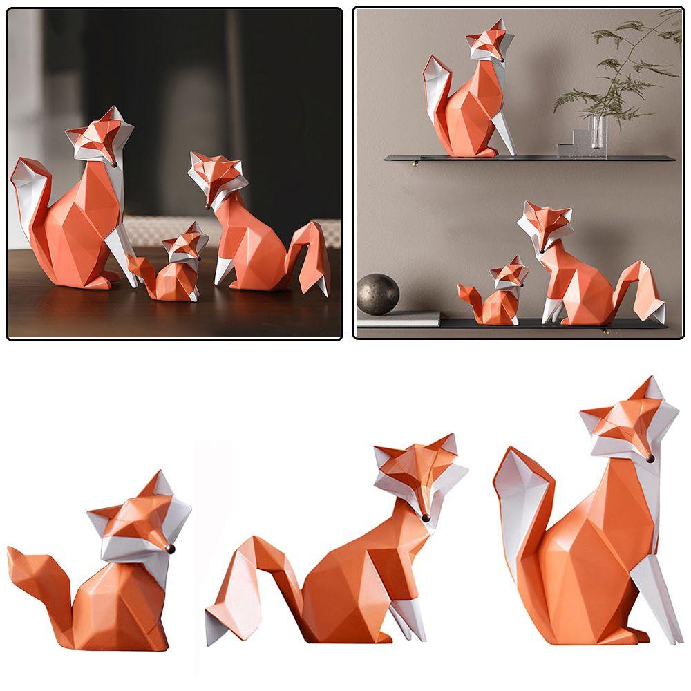 Tượng Trang Trí Hình Con Cáo Bằng Nhựa Resin Phong Cách Đơn Giản