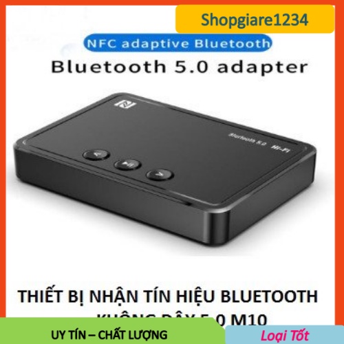 Bộ Thu Bluetooth 5.0 NFC M10 -Bộ Chuyển Đổi Âm Thanh Không Dây Hỗ Trợ Ổ USB Flash