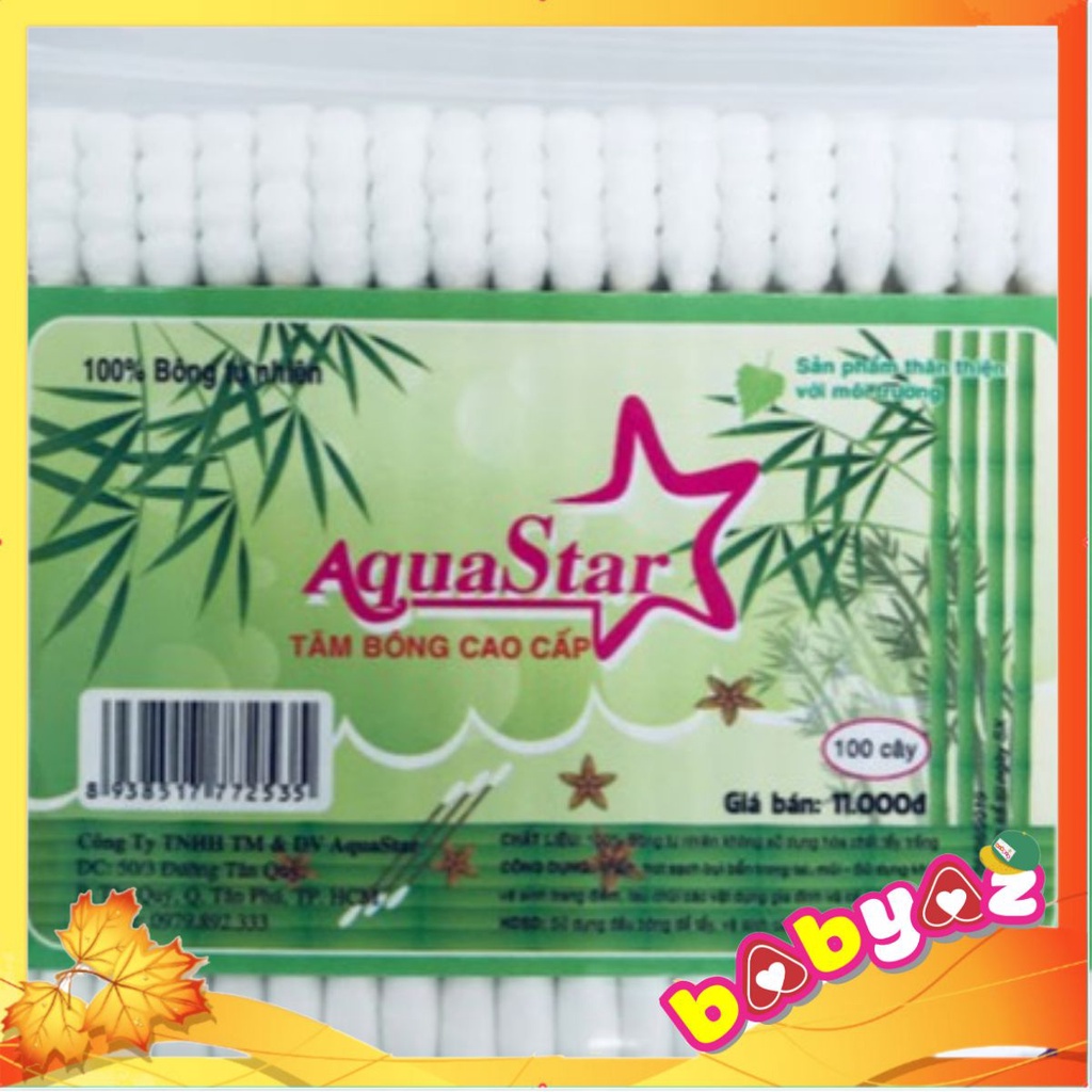 Tăm Bông Trúc AquarStar Bịch 100 Que thumbnail
