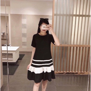 Váy bầu suông đẹp cotton đuôi cá