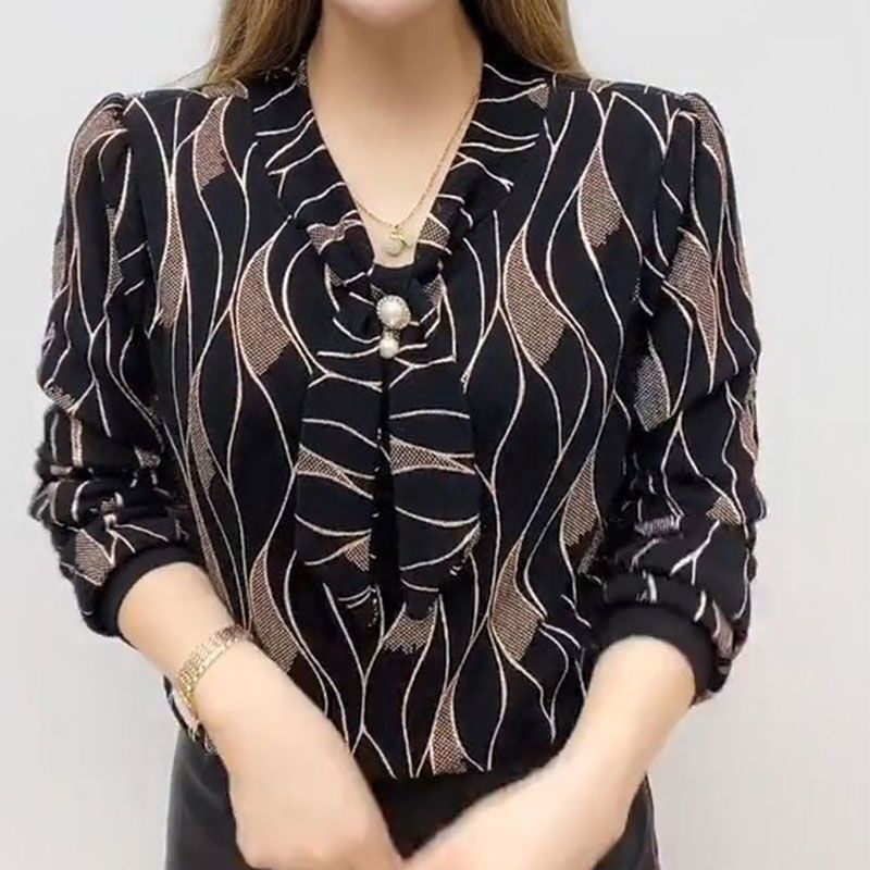 Áo vải cashmere phối lưới giữ ấm mùa thu đông thời trang cho phụ nữ trung niên 40-50 tuổi