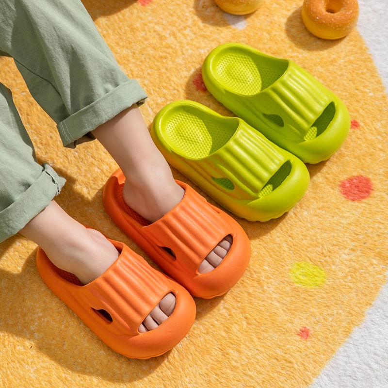 Dép Đi Trong Nhà Đế Dày Màu Sắc Trơn Chống Thấm Nước Dành Cho Trẻ Em