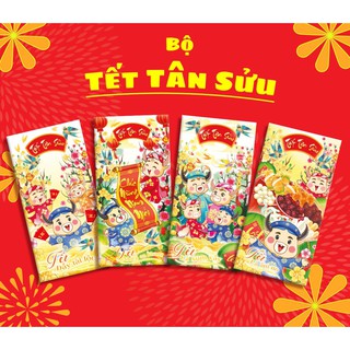 Bao lì xì tết Tân Sửu 2021 hỗ trợ túi nilon