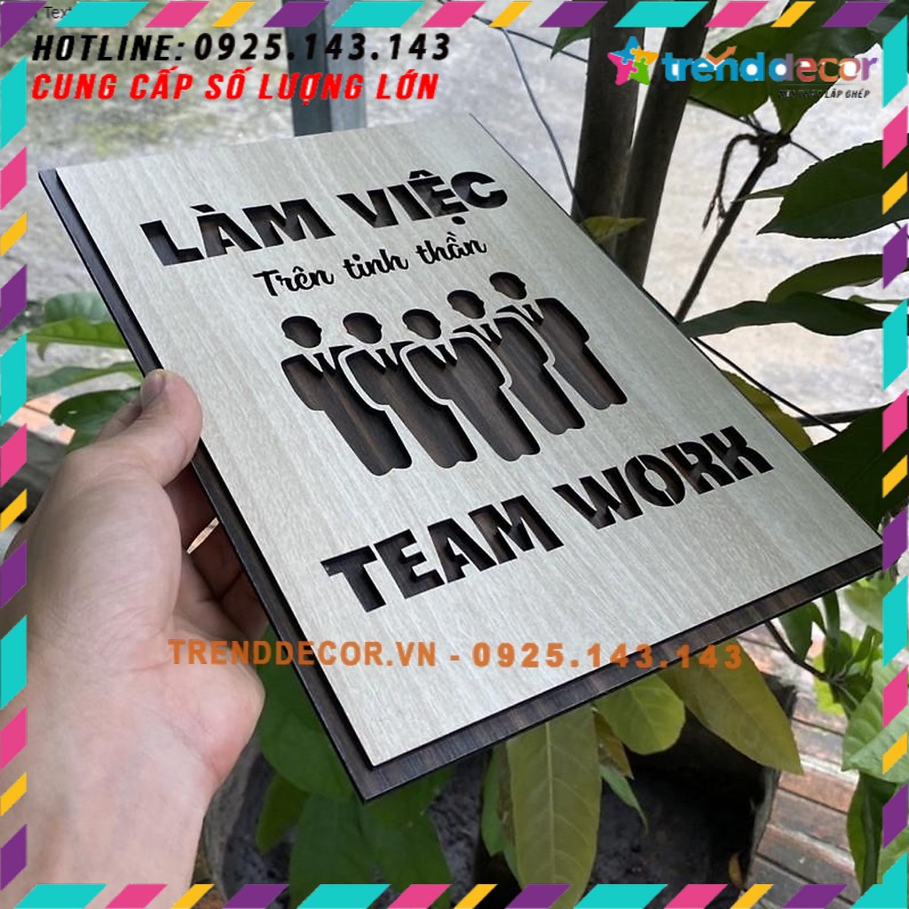 Tranh Team Work TBIG065 cổ động tinh thần làm việc nhóm trang trí nhà cửa văn phòng