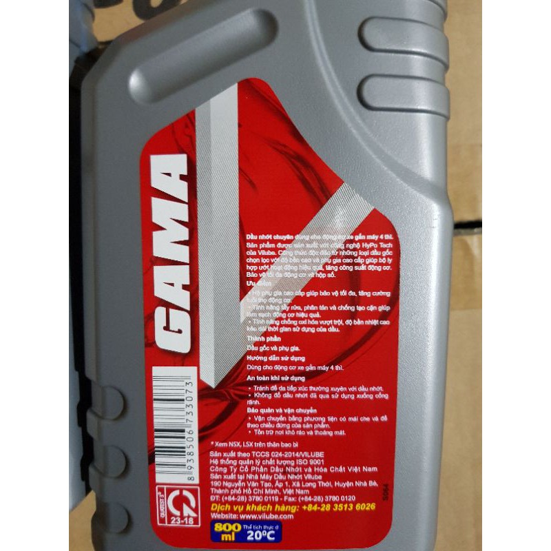 Dầu nhớt Gama chính hãng 0.8l