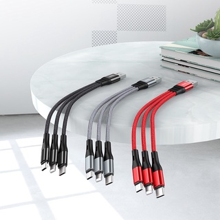 Cáp Sạc Ngắn HOCO X47 3 Đầu (Micro-Lingtning-Type C) 25 Cm