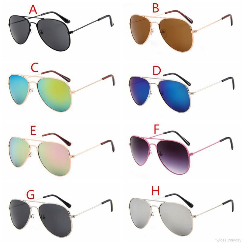 Kính mát gọng kim loại nhiều màu sắc kiểu dáng thời trang dành cho bé trai và bé gái