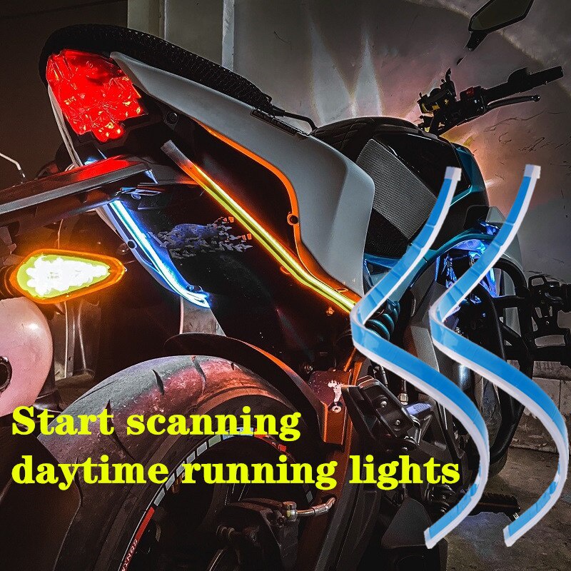 Đèn led chạy ban ngày 12v hiệu ứng chạy ngược lại trang trí xe máy phổ biến tiện dụng
