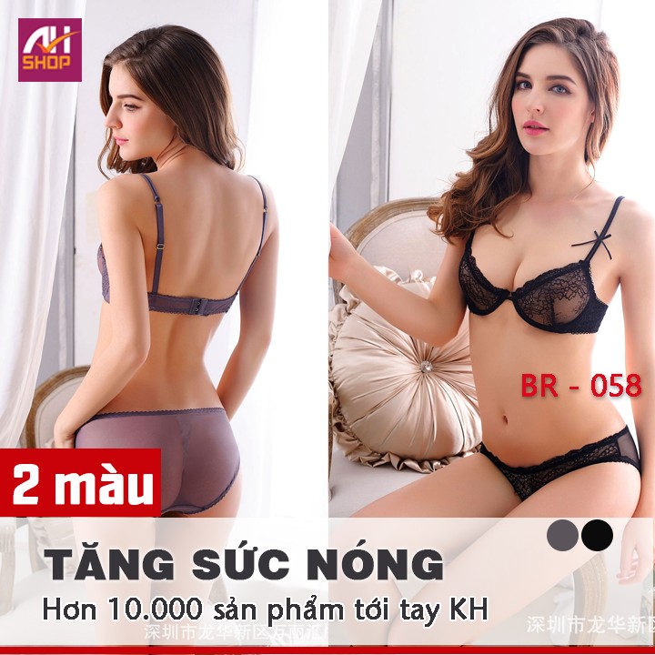 Bộ đồ lót 2 mảnh SIÊU ĐẨY Sexy BR-058 màu ĐEN | BigBuy360 - bigbuy360.vn