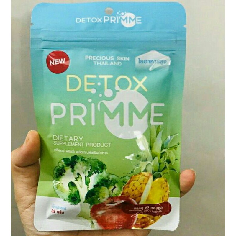 Viên uống khử mỡ giảm cân rau xanh Detox Primme date mới - 60 viên