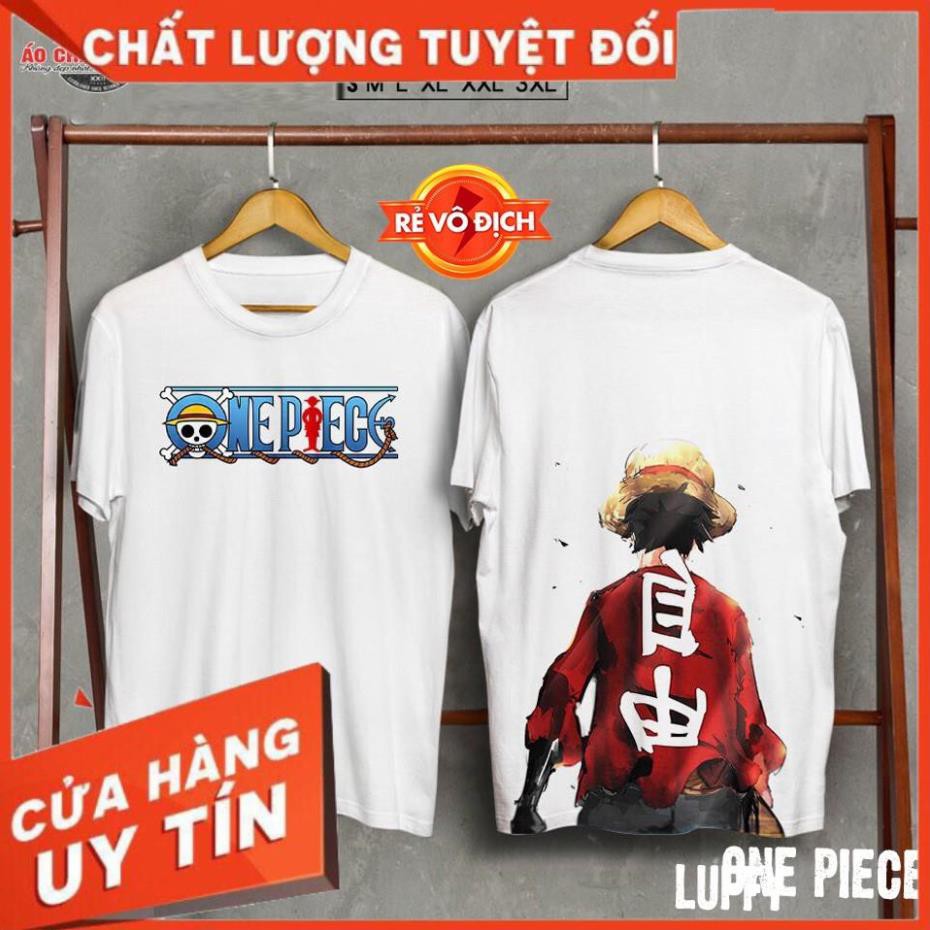 (VIDEO + ẢNH THẬT) BST Áo Thun ONE PIECE LUFFY Cực Chất | Áo LUFFY MŨ RƠM Vua Hải Tặc Đẹp OP7 Unisex 100% Cotton