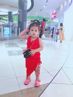 Body đỏ đan dây lưng