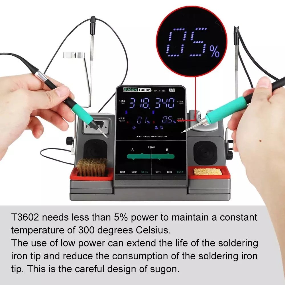 Máy hàn Sugon T1602 (2 tay) dùng mũi T12