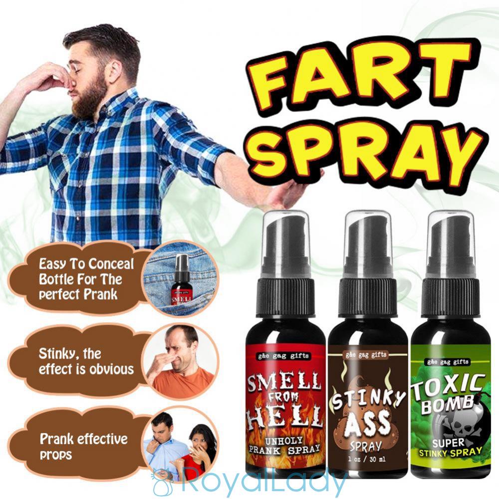 #ROYALLADY#30ML Novelties Liquid Fart Gag Prank Joke Spray,Can Stink Bomb Smelly Stinky Gas