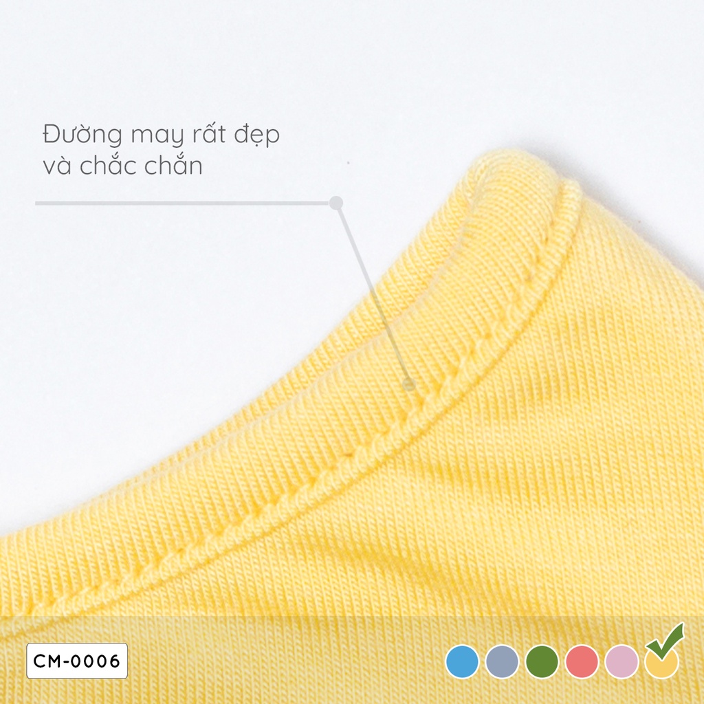 Khẩu trang người lớn Coolmom chất liệu sợi tre cao cấp màu vàng vanilla size M / CM-0006-M-V