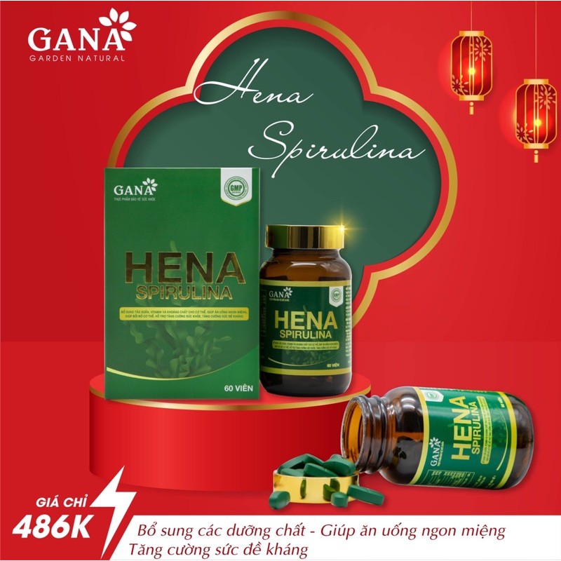 [FREESHIP] (HÀNG CHÍNH HÃNG) Tảo xoắn Hena Spirulina -giúp cải thiện vóc dáng, làm đẹp da, tăng sức đề kháng hiệu quả | BigBuy360 - bigbuy360.vn