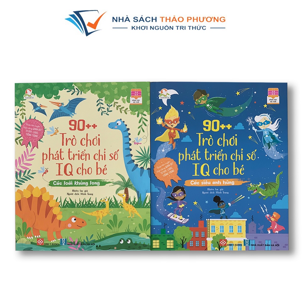 Sách - 90++ trò chơi phát triển chỉ số IQ cho bé (bộ 2 cuốn)