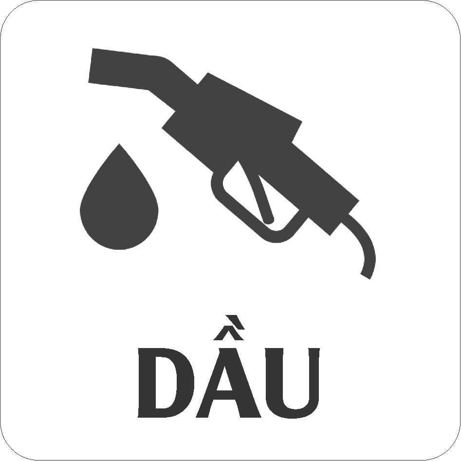 Tem dán xe bán tải icon phân biệt  xăng - dầu, decal dán phân biệt diesel xăng dầu