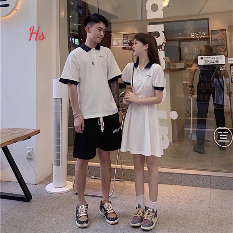 [ MẪU MỚI DÀNH CHO  MĂC ĐÔI ]  Áo  POLO nam và Váy polo cosmo Chất bozip siêu mềm