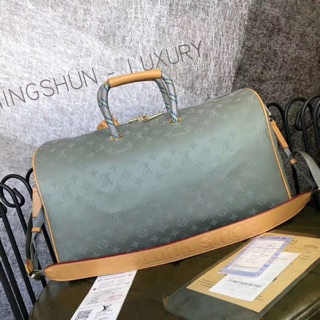 TÚi trống du lịch lv màu xanh