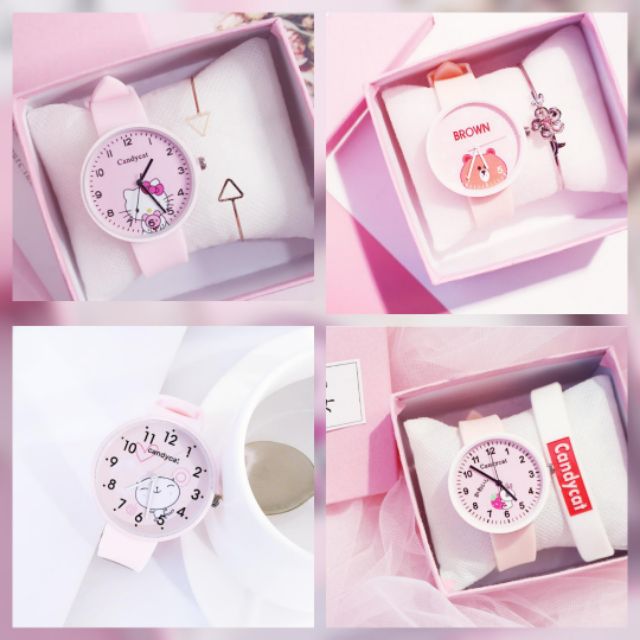 (Ko lắc- mặt ngẫu nhiên) Đồng hồ thời trang nữ dây cao su Candycat C0 NHIỀU MẶT CUTE | BigBuy360 - bigbuy360.vn