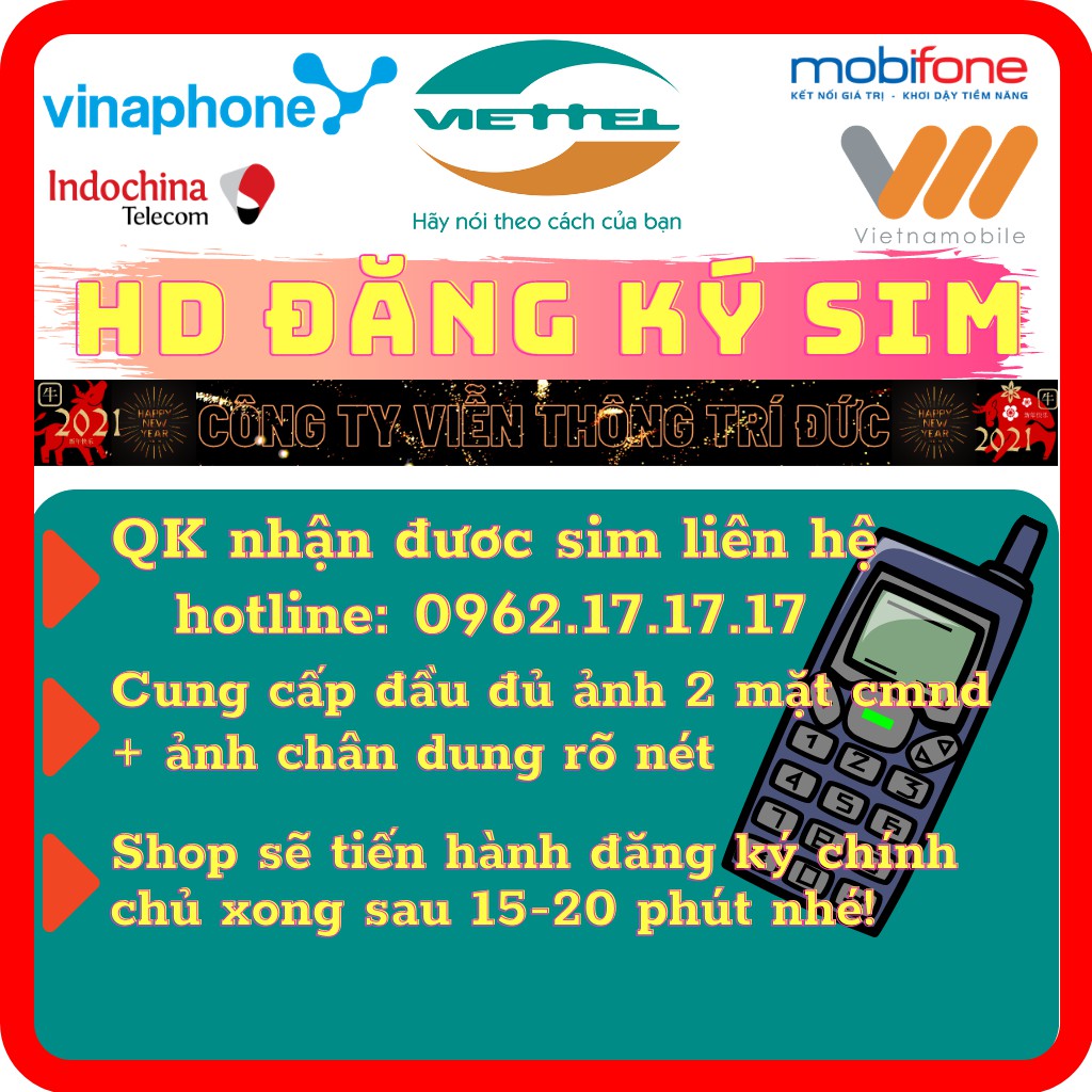 Sim 4G Viettel V120-v120z Sim Số Đẹp chọn lọc giá rẻ Data 60Gb/tháng - Gọi miễn phí - Sim đẹp phong thủy cao tự chọn số