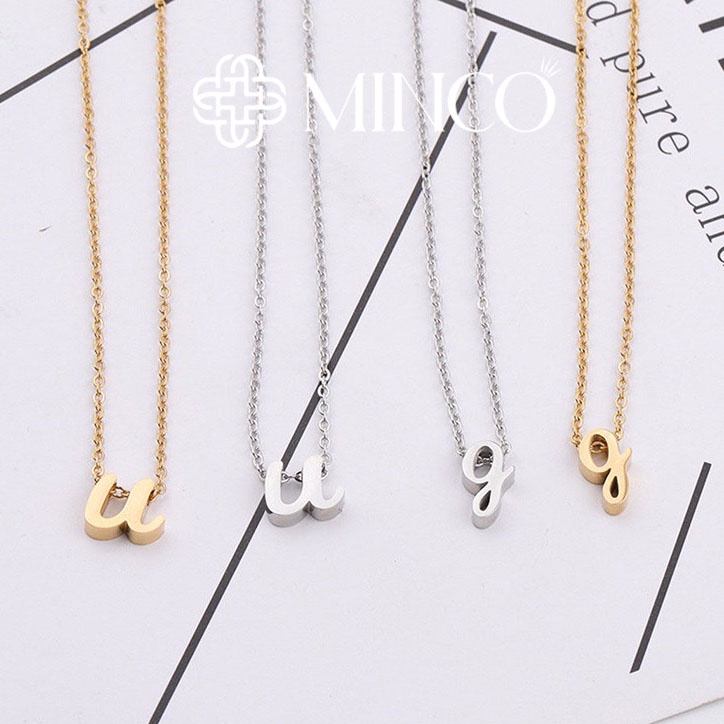 Dây Chuyền Nữ mặt chữ cái thiết kế thanh lịch Vòng cổ nữ Your Name Minco Accessories DT09
