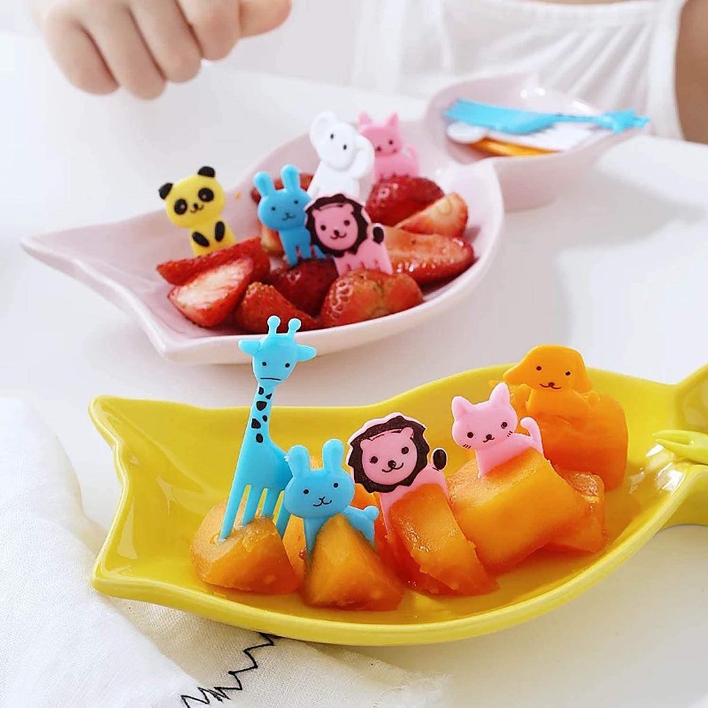 Set 10 Nĩa Ăn Trái Cây Hình Động Vật Dễ Thương