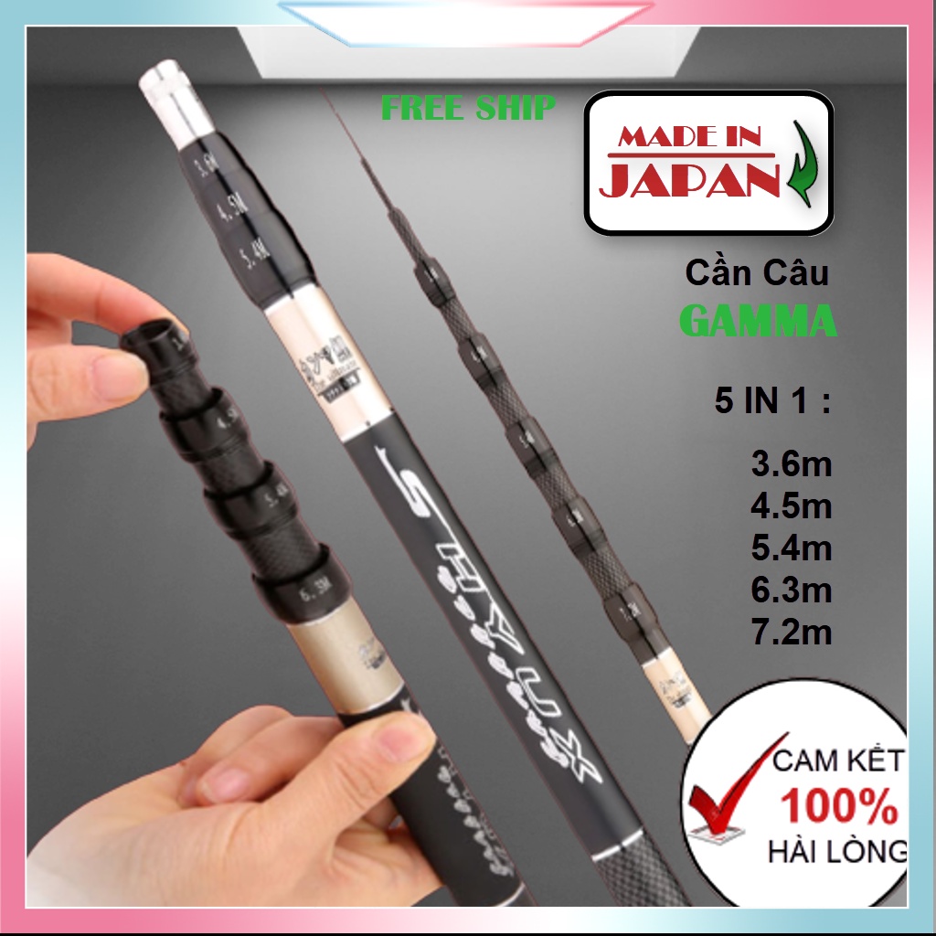 cần câu định vị độ dài, cần câu tay 6h Nhật điều chỉnh 5 kích thước câu cá lớn săn hàng bạo lực siêu bền