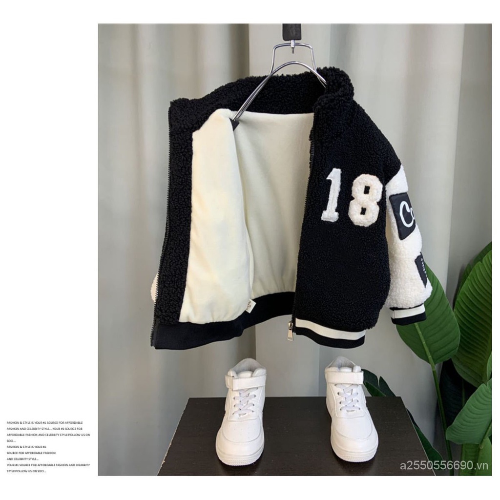 Áo khoác bóng chày phong cách năng động thời trang mùa đông cho bé trai