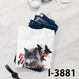 ÁO THUN NAM TAY NGẮN IN CHÓ SÓI 3D  - CÓ BIGSIZE ( 53KG - 105KG)