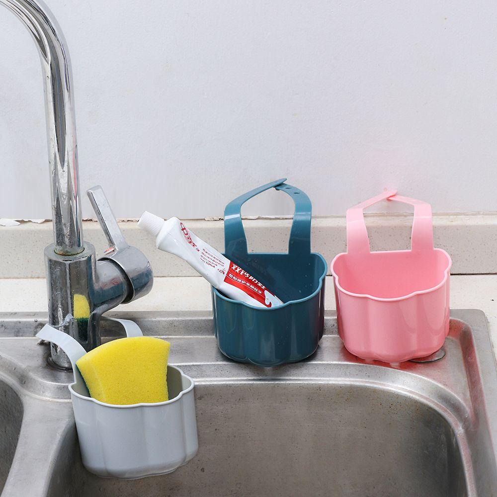 LEISURE Giá Đỡ Bọt Biển Rửa Chén Gắn Vòi Nước Tiện Dụng Cho Nhà Bếp / Nhà Tắm