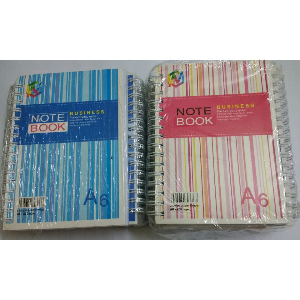Bán sỉ: Sổ lò xo A6 - 200trang/quyển (cả lốc 5 quyển)