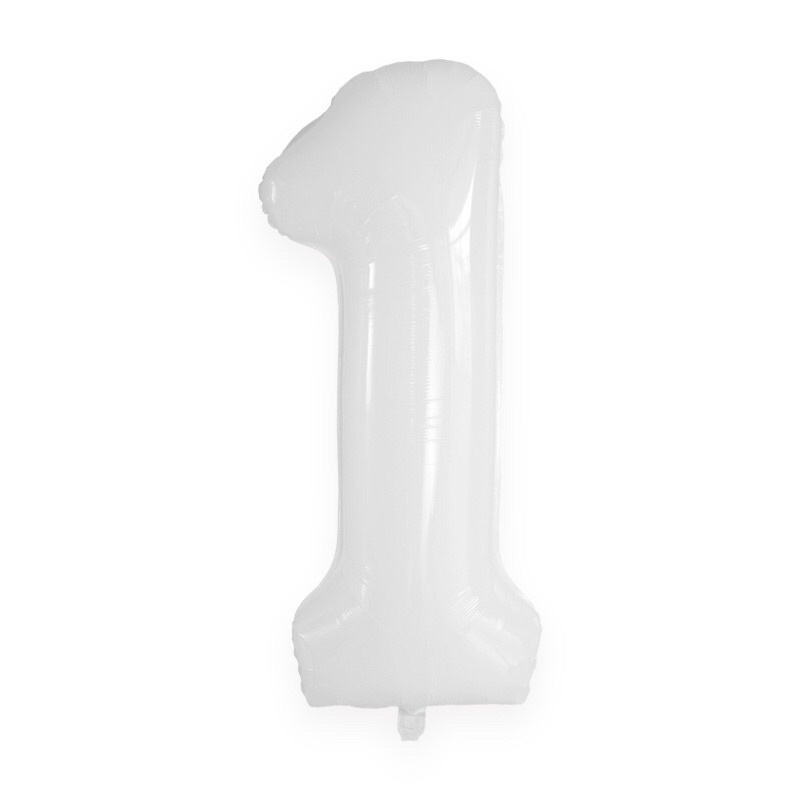 [ Loại A ] Bóng số size lớn 32&quot; màu trắng trang trí sự kiện, sinh nhật