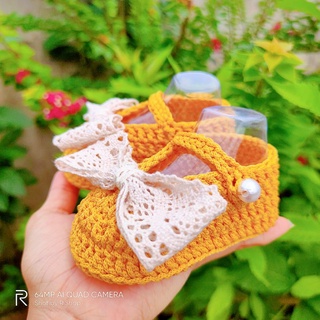 Giày Sandal nơ hạt ngọc/Giày nơ hạt ngọc[BÉ GÁI]