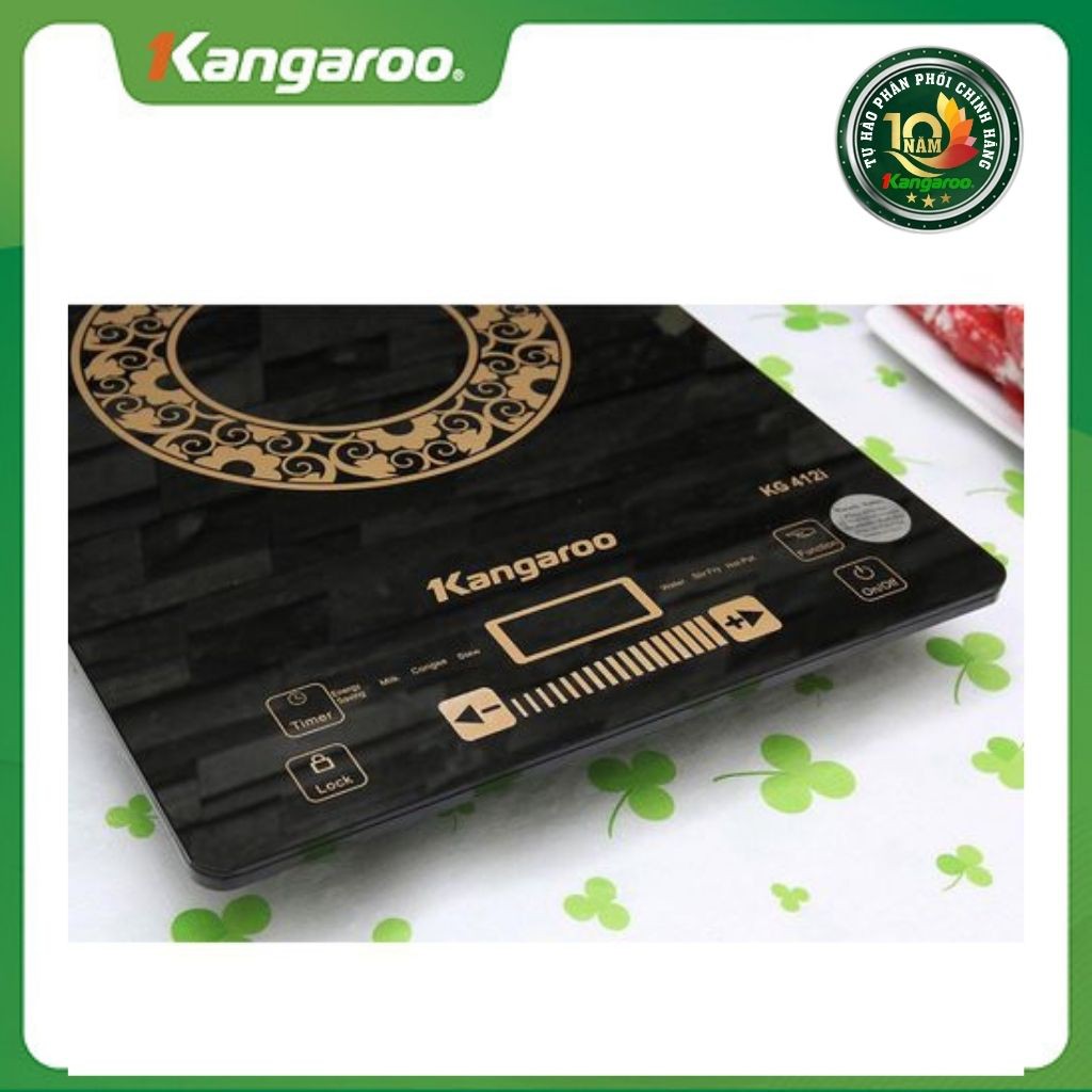 Bếp điện từ đơn Kangaroo KG412i - mặt kính cao cấp chịu nhiệt, tiết kiệm điện năng, đèn Led hiển thị nhiệt độ