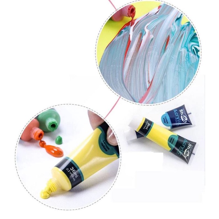 TUÝP MÀU ACRYLIC MONT MARTE 75ML MÀU 7501-7518 - ACRYLIC COLOUR SIGNATURE 75ML