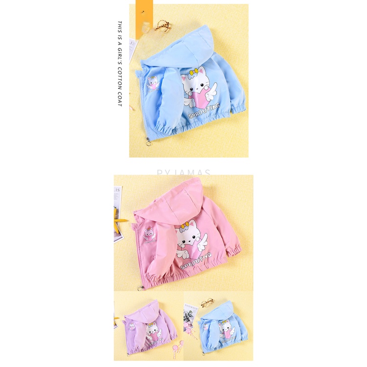 AMILA Áo khoác cho bé gái Áo khoác trẻ em Candy Jacket Thời trang ấm cúng Áo khoác trẻ em chống gió Áo khoác ấm áp