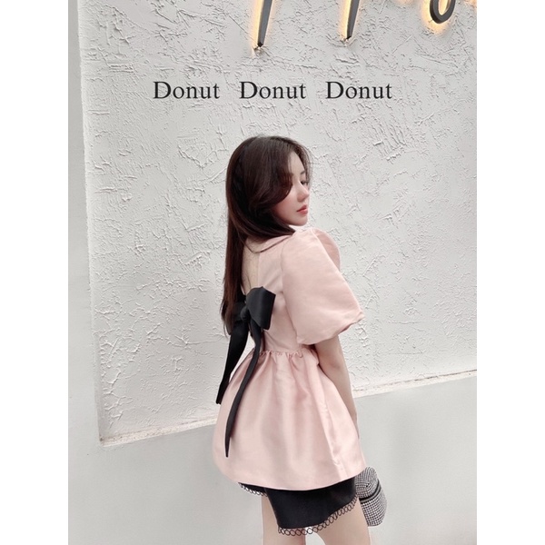 Sét nơ lưng hồng/đen