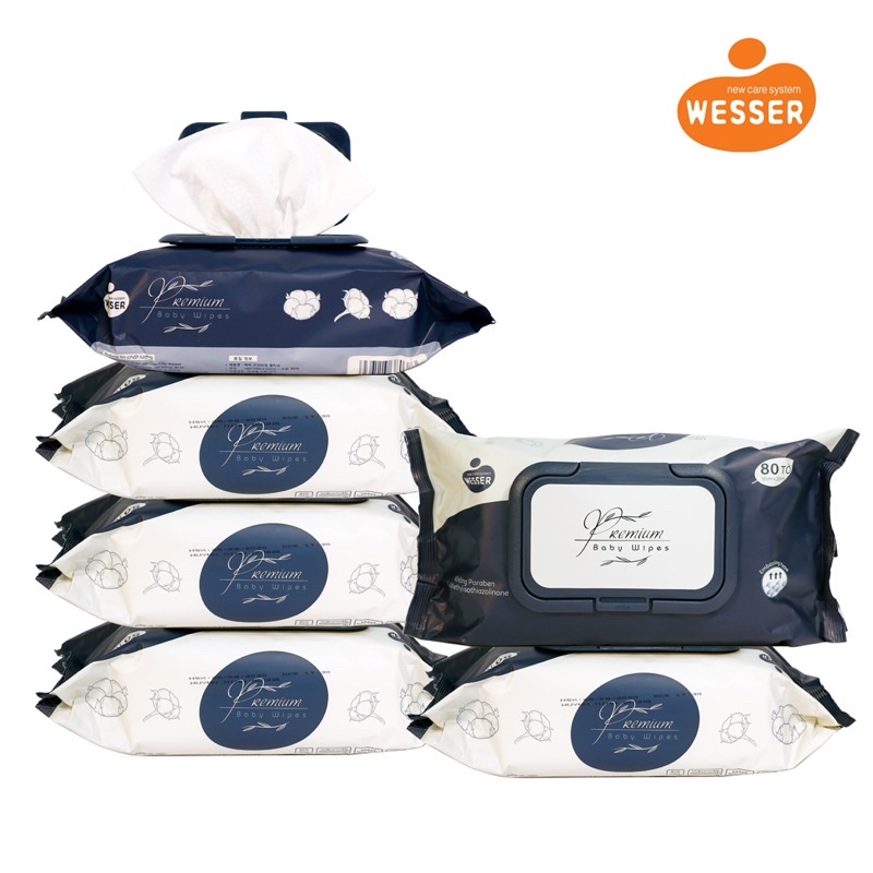 [CHÍNH HÃNG MẪU MỚI] KHĂN ƯỚT WESSER CAO CẤP DẬP VÂN NỔI KHÔNG MÙI (( HÀN QUỐC))