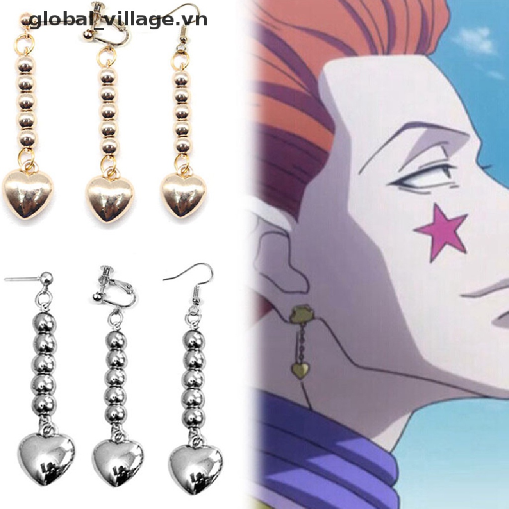 1 Đôi Khuyên Tai Hạt Tròn Họa Tiết Anime HUNTER Hisoka