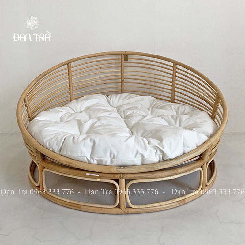 Ghế Papasan Đan Mây Lưới Cách Tân Size 1m4, Ghế Mây Tròn Tình Yêu, Ghế Mây Nằm Thư Giãn, Nội Thất Mây Tre Đan