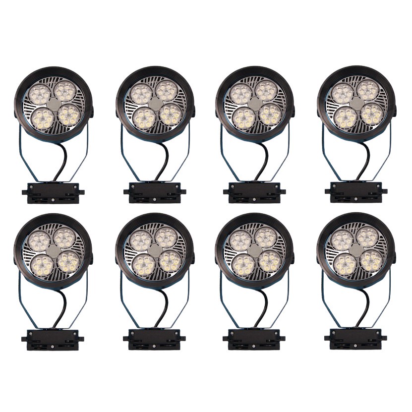 Bộ 8 đèn rọi ray mắt trâu 24w, đèn trang trí giá tốt.