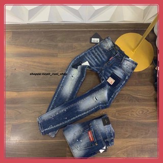 [Ảnh thật+ktra hàng] QUẦN BÒ NAM DSQ VẢY SƠN HÌNH NGÔI SAO HOTREND