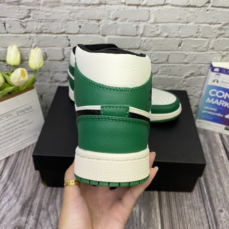 Giày Thể Thao Nam Nữ Jordan 1 Mid 'Pine Green', giày sneaker thời trang