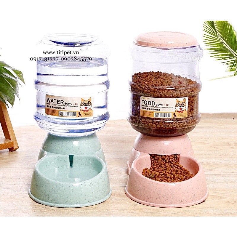Khay tô bát ăn,uống tự động  cho thú cưng , khay thông minh cho chó mèo, nhựa an toàn, bền đẹp