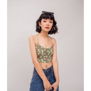 Áo hoa hai dây | secodee | maru top