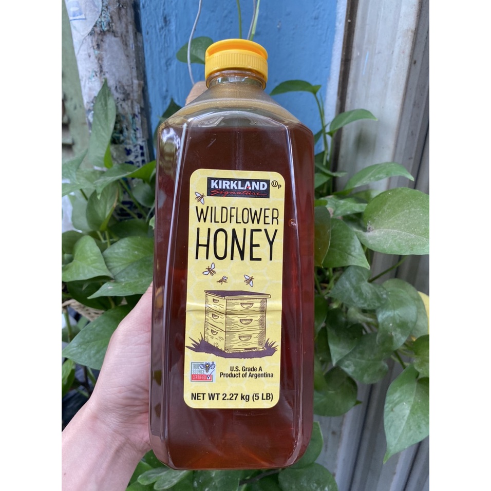 [ Date 11/2023 ] Mẫu Mới - Mật Ong Mỹ WildFlower Honey Kirkland - 2.27kg Hàng Mỹ